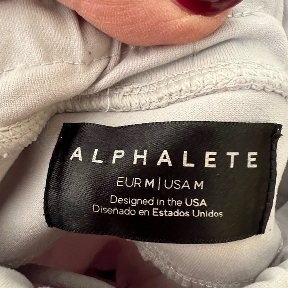 Alphatete woman’s light gray leggings joggers - Picture 10 of 11